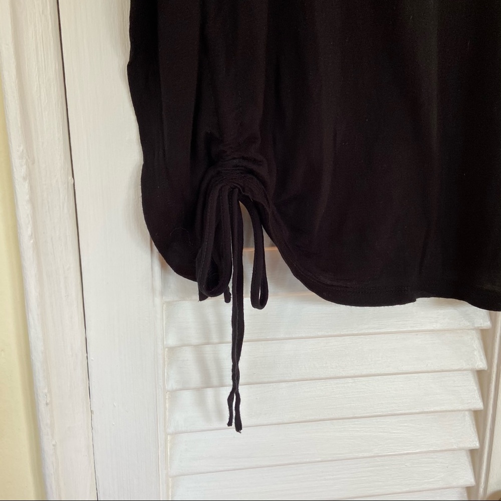 {Michael Kors} Black Drawstring Shirt - Medium - Picture 5 of 6